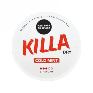 Killa Cold Mint Dry MAXI | 30 Pouches/can (16mg) | CLEARANCE